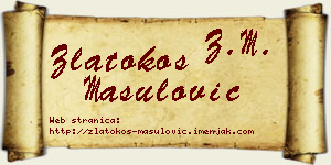 Zlatokos Mašulović vizit kartica